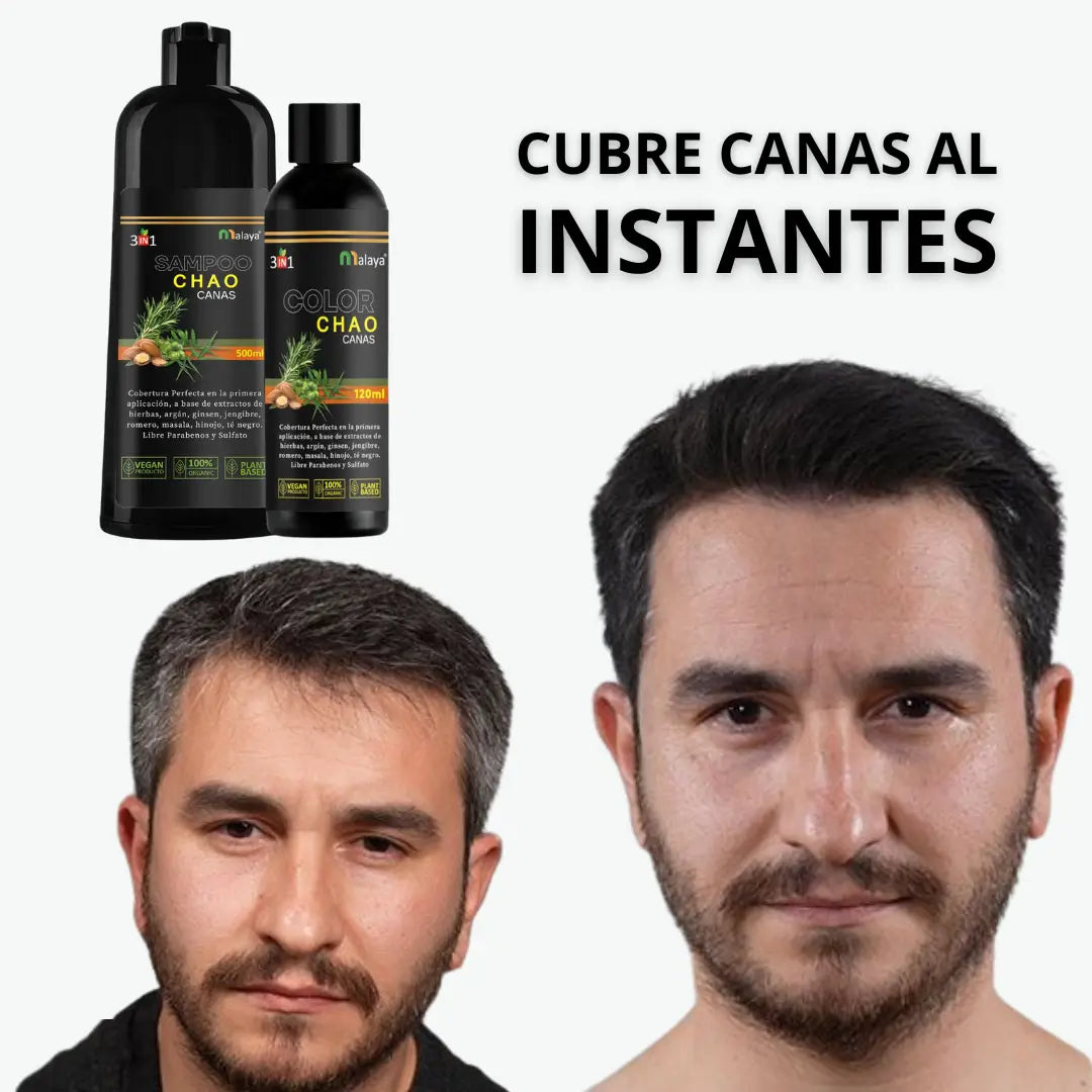 Chao Canas® | Shampoo Cubra Canas 3 in 1 + Tratamiento de Regalo