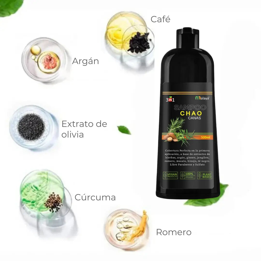 Chao Canas® | Shampoo Cubra Canas 3 in 1 + Tratamiento de Regalo