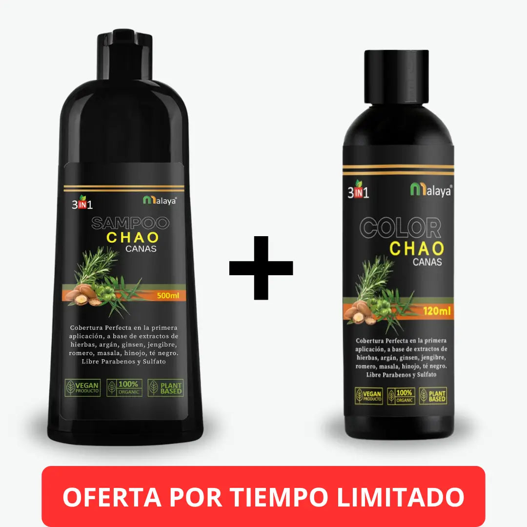 Chao Canas® | Shampoo Cubra Canas 3 in 1 + Tratamiento de Regalo