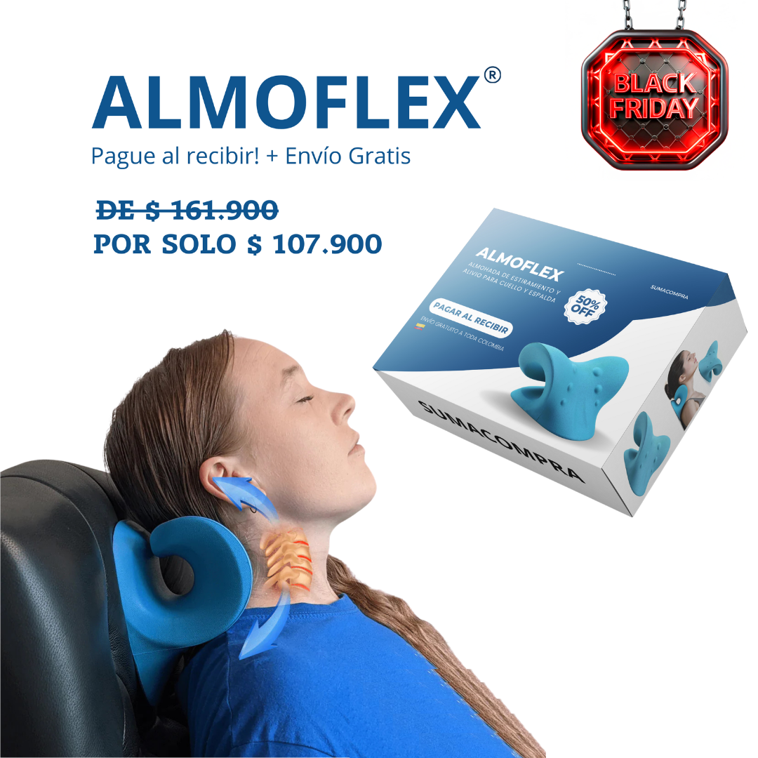 AlmoFLEX® Almohada de Estiramiento y Alivio Para Cuello y Espalda